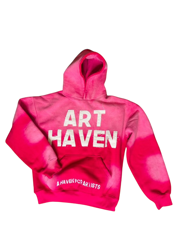 Pink “Art Haven” Hoodie