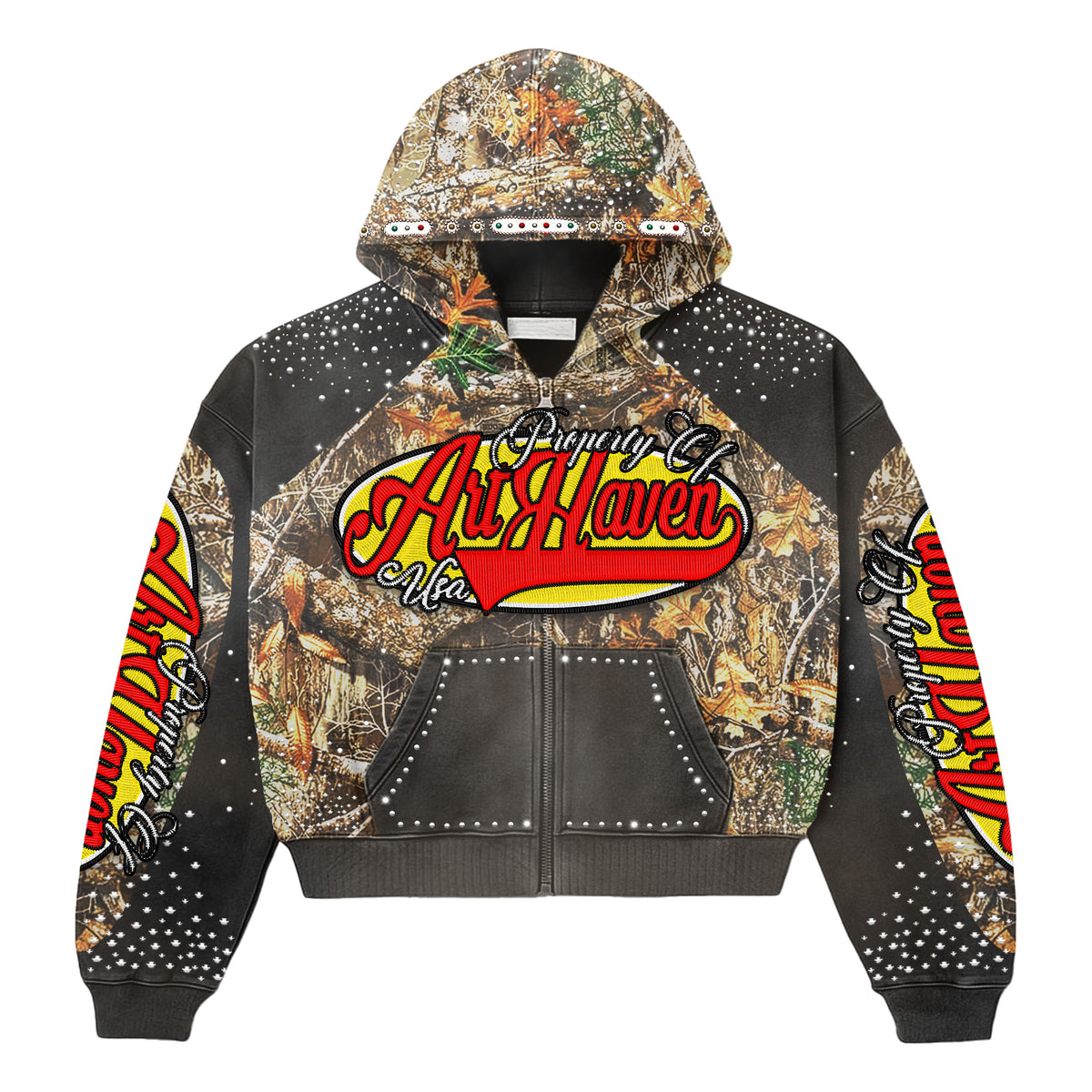 Black Camo Zip-Up