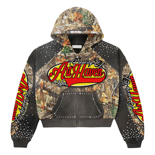 Black Camo Zip-Up